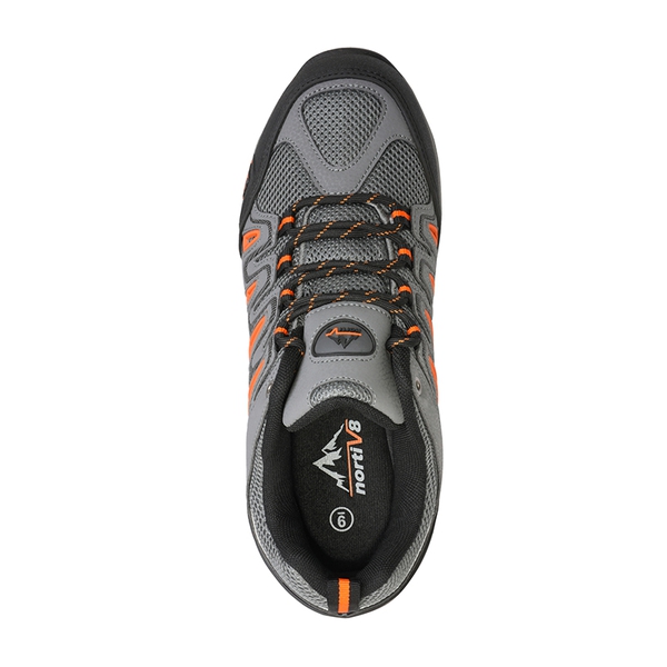 Men's Waterproof Hiking Shoes - BLACK GREY ORANGE - 2